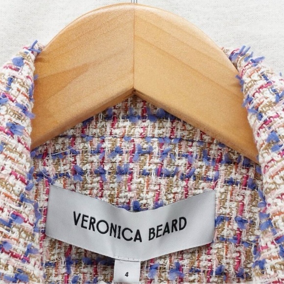 Veronica Beard Pink and Blue Tweed Blazer - Picture 10 of 15